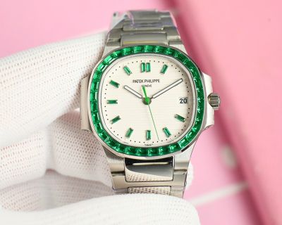 Replica Watch PATEK PHILIPPE Best Edition with 9015 Movement Green Stainless steel Watch Strap 35.2mm Watch